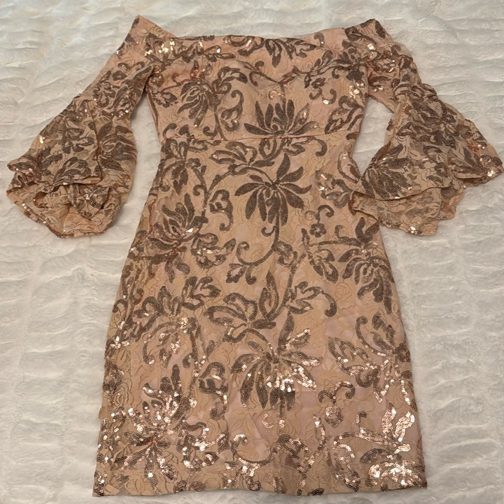 Sequin pink dress